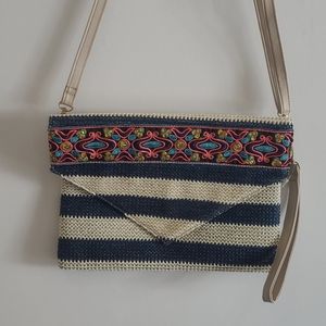Straw Envelope Clutch/Crossbody/Wristlet